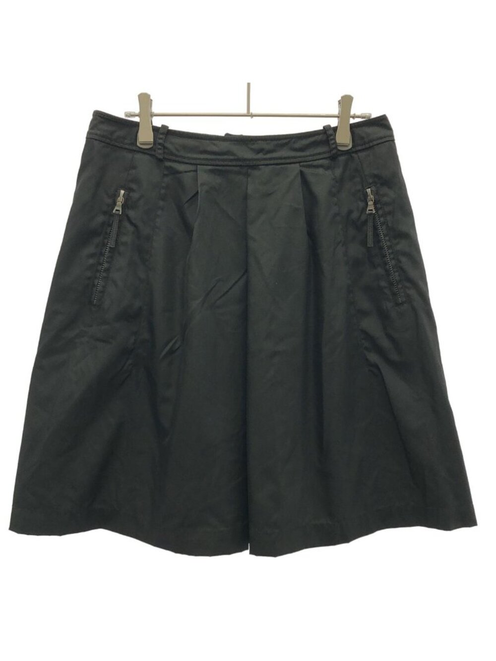 Prada Zip Pocket Nylon Mini Skirt Black 42